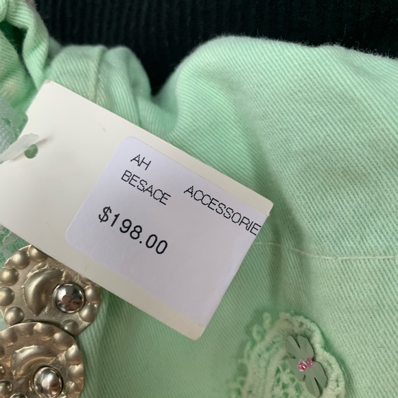 Seafoam Green Embellished Messenger Bag - Rare! - Picture 4 of 4